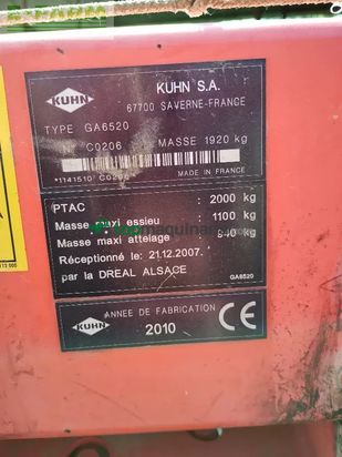 Rastrillo - Kuhn - ga 6520 masterdrive
