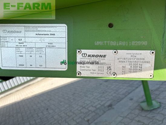 Remolqu agrícola - Krone - gx 440
