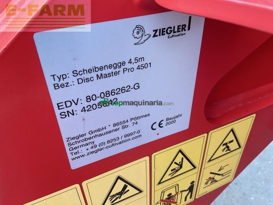 Grada de disco - Ziegler - disc master pro 4501