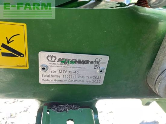 Cortacésped manual - Krone - ec b 1000 unfallschaden
