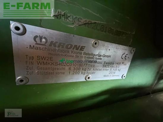 Rastrillo - Krone - swadro 1400 plus