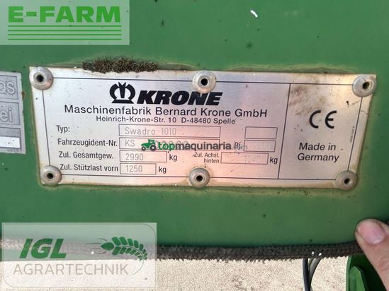 Henificador - Krone - swadro 1010