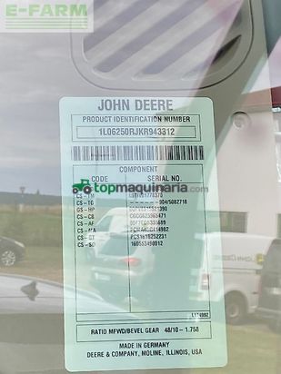 Tractor agrícola - John Deere - 6250 r