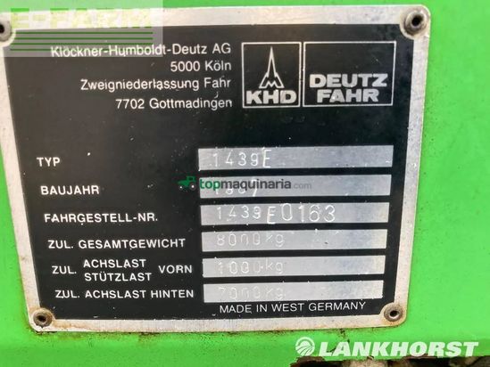 Remolqu agrícola - Deutz-Fahr - fe 6.37
