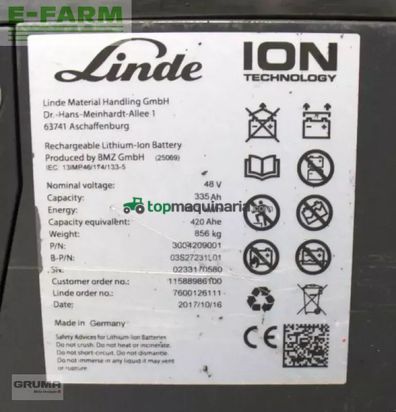 Elevadora - Linde - e 16 ion evo 386-02
