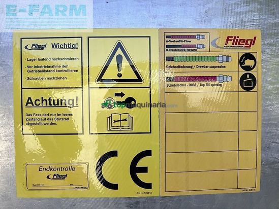 Cuba de purin - Fliegl - fw 16000 road x line tandem