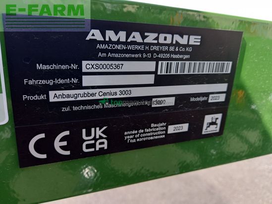 Cultivador - Amazone - cenius 3003 mulchgrubber
