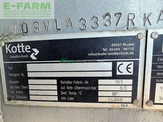 Cuba de purin - Kotte - vtr 25