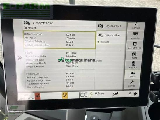 Cosechadora de Cereal - Claas - trion 750 tt