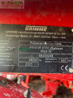Cosechadora de Cereal - Grimme - rexor 6300 pl