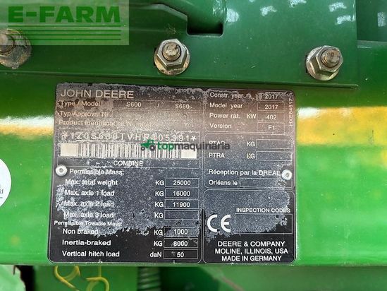 Cosechadora de Cereal - John Deere - s680i