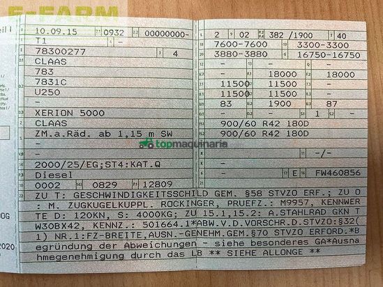 Tractor agrícola - Claas - xerion 5000 trac TRAC