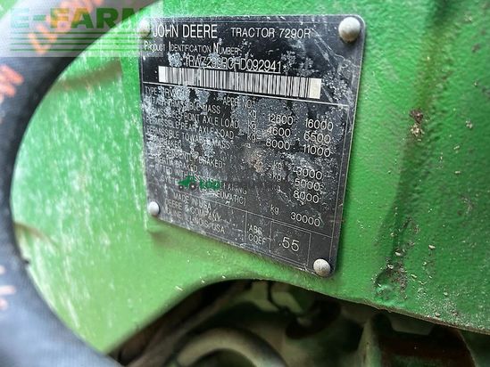 Tractor agrícola - John Deere - 7290r