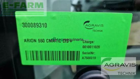 Tractor agrícola - Claas - arion 550 cmatic cis+