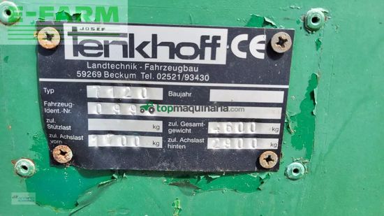 Remolqu agrícola -  - tenkhoff t120 tieflader