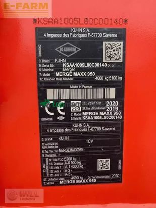 Rastrillo - Kuhn - merge maxx 950