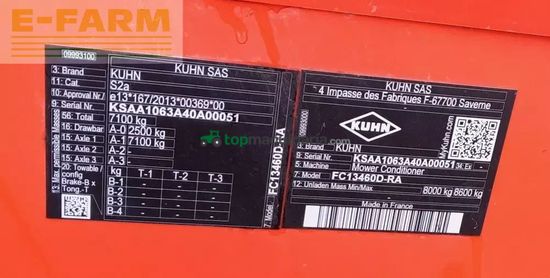 Cortacésped manual - Kuhn - fc 13460 ra