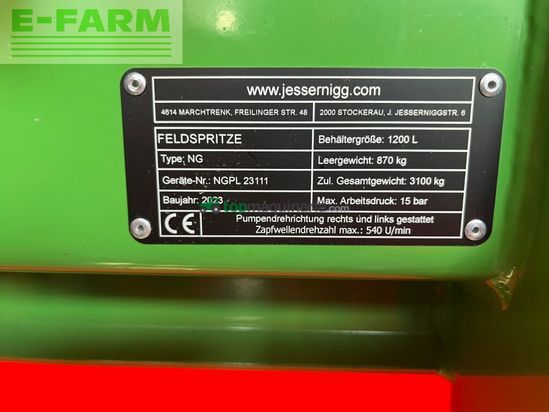 Atomizador - Jessernigg - s ng pl 1.200 liter ausstellungsmaschine