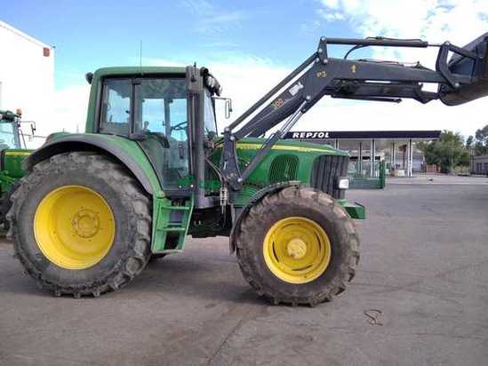 Tractor agrícola - John Deere - 6820 con pala