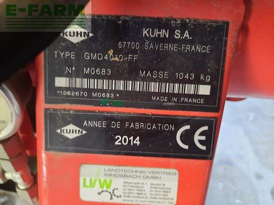 Cortacésped manual - Kuhn - gmd 4010 lift-control mähwerk 4m