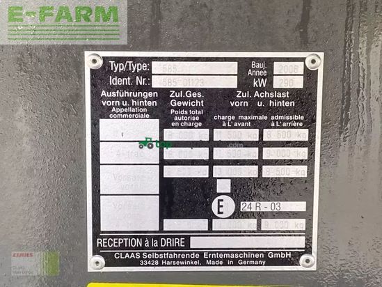 Cosechadora de Cereal - Claas - lexion 570 + v750 + tw