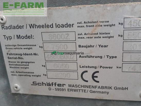 Minicargadora - Schaffer - 8600 z