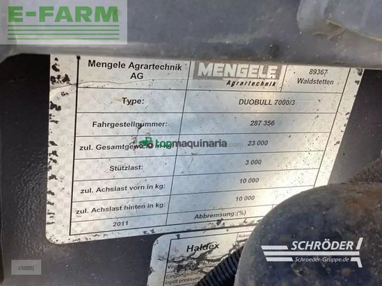Remolqu agrícola - Mengele - duo bull 7000 rs