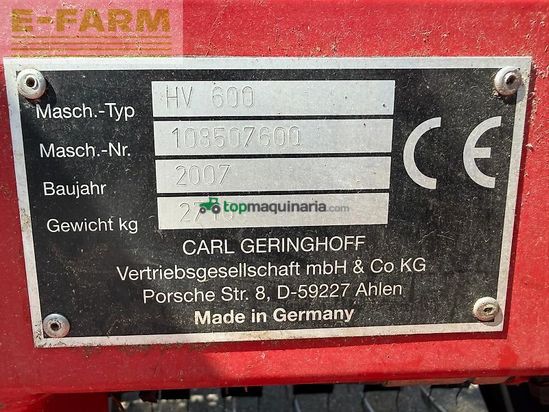 Cabezal - Geringhoff - hv 600
