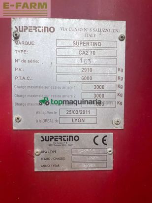 Remolqu agrícola - Supertino - autochargeuse ca270 . supertino