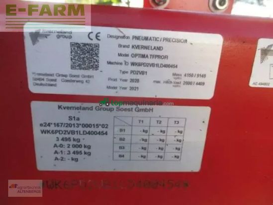 Sembradora monograno mecanica - Kverneland - optima tf profi sx