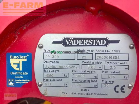 Grada de disco - Väderstad - carrier 300, cr300