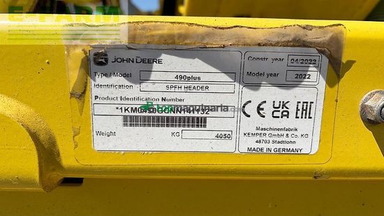 Cosechadora de Cereal - John Deere - 9600 / 18liter/ 490plus