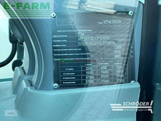 Tractor agrícola - Deutz-Fahr - 6185 ttv warrior | extracare bis 2030