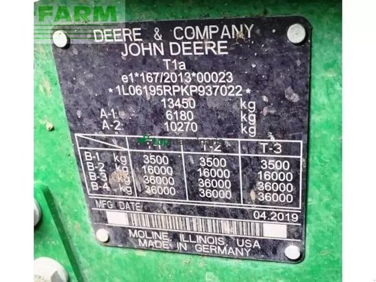 Tractor agrícola - John Deere - 6195r