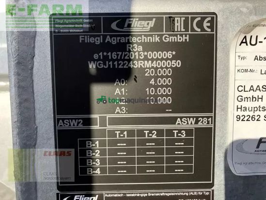 Cinta transportadora de forraje - Fliegl - gigant asw 281 taurus fox
