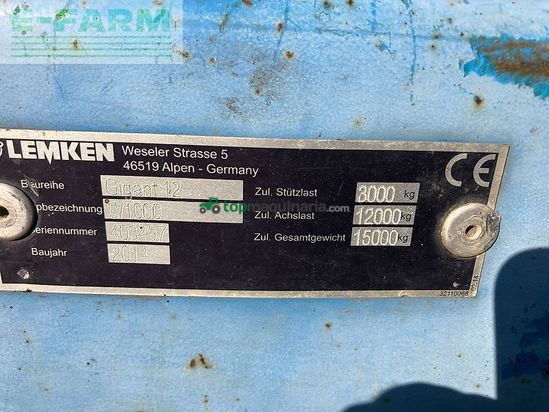 Grada de disco - Lemken - gigant 12 s/1000 - rubin 10m