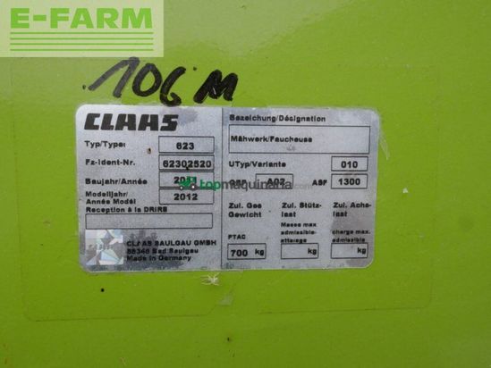 Cortacésped manual - Claas - disco 3100 f profil