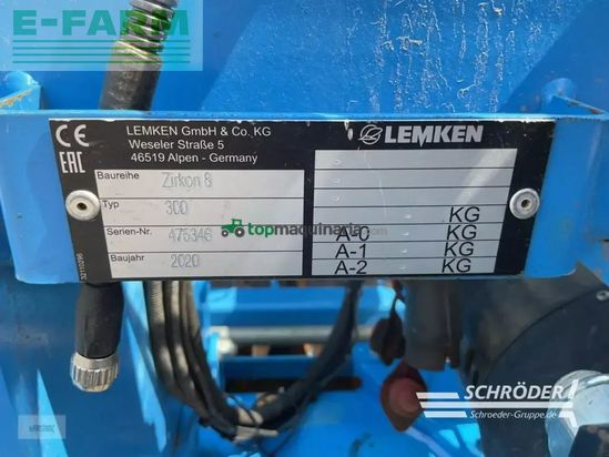 Combinado de siembra - Lemken - zirkon 8/300 + saphir 7/300-ds 125