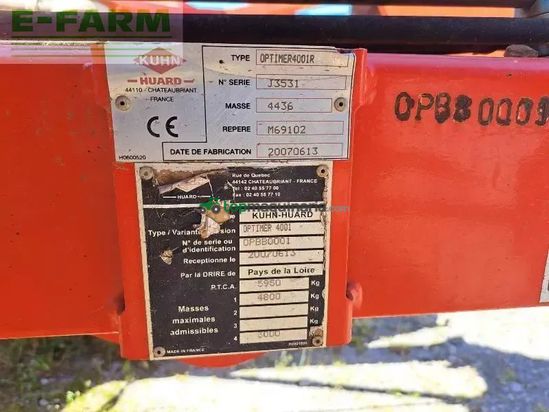 Grada de disco - Kuhn - optimer 4000