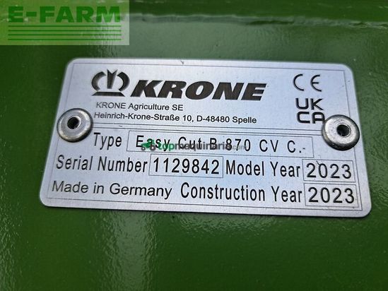 Cortacésped manual - Krone - easy cut b 870 cv collect
