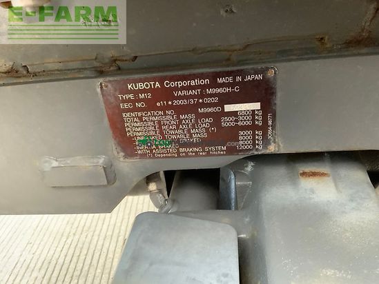 Tractor agrícola - Kubota - m9960 hydraulic shuttle tractor (st24785)
