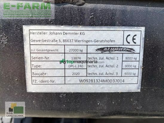 Remolqu agrícola - Demmler - dpl - l240