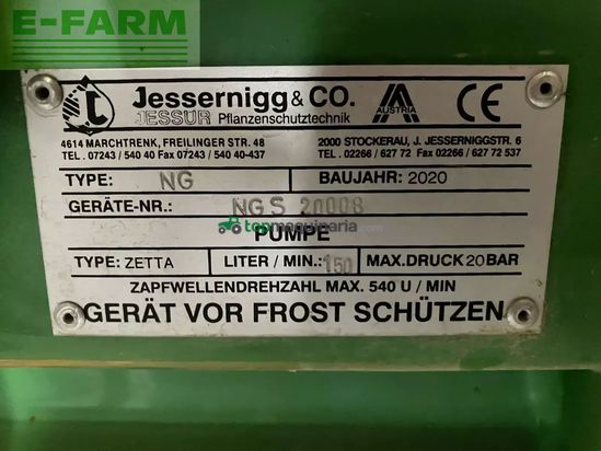 Atomizador - Jessernigg - s ng pl 1200 feldspritze mit fronttank gps