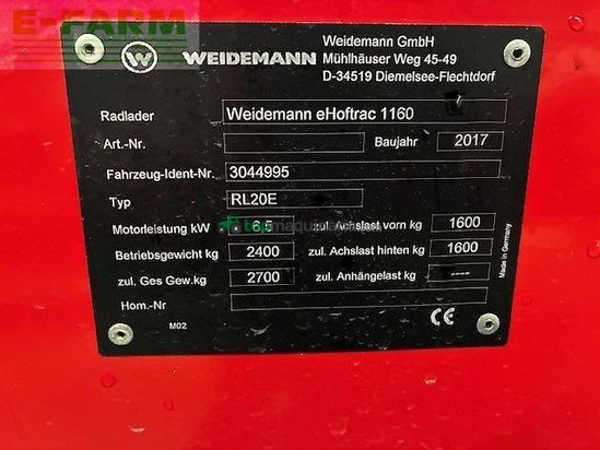 Minicargadora - Weidemann - 1160e