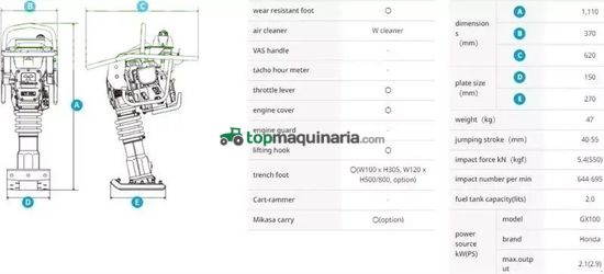 Empacadora gigant -  - mikasa mtr-40h