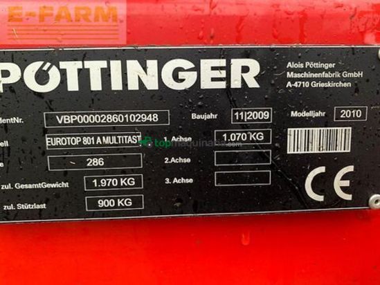 Henificador - Pöttinger - eurotop 801 a multitast