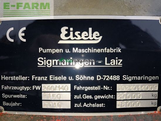 Cisterna - Eisele - fw240/140 tandemfass