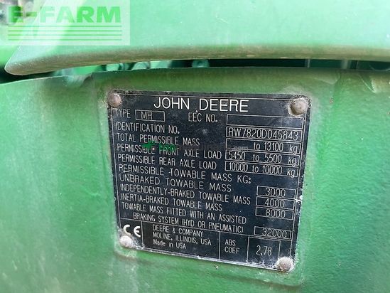 Tractor agrícola - John Deere - 7820 allrad traktor