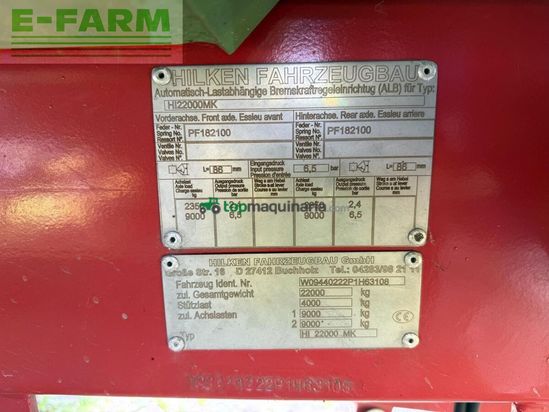 Remolqu agrícola -  - hilken muldenkipper hi 22000 mk