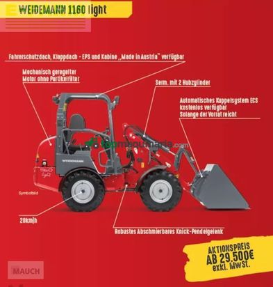 Telescopica - Weidemann - 1160 light aktion